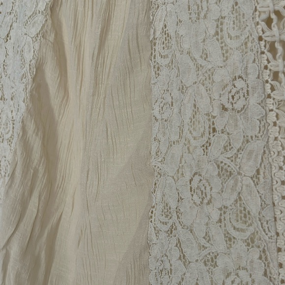 Altar'd State Pale Beige Crochet Knee-Length Sundress - Picture 4 of 6